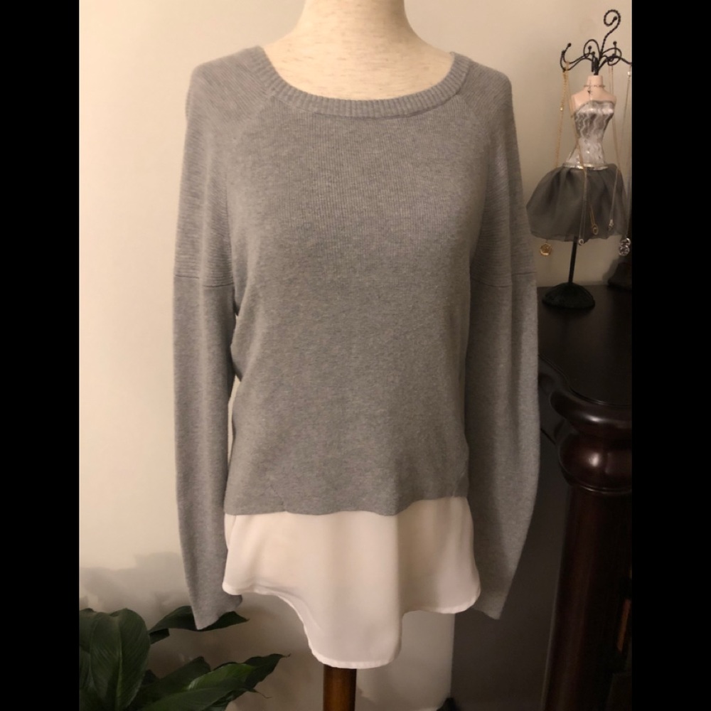 SOLD! Michael Kors Sweater with faux white blouse.